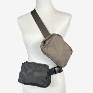 lot/2 Unisex Mini Belt Bag/Waist Pouch Adjustable Strap Olive Black Gray Camo